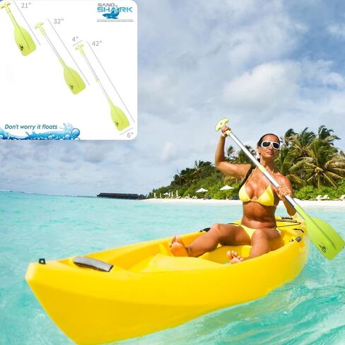 SandShark Premium Telescoping Emergency Boat Paddle-Lightweight Boat Paddles-High Impact Molded Nylon, 22''-42'', Twist Lock, Aluminum Boat Oars - JetSki, Boating, Kayak Ore in Kuwait