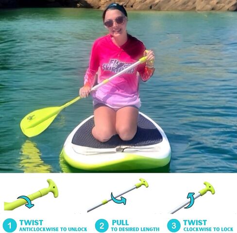SandShark Premium Telescoping Emergency Boat Paddle-Lightweight Boat Paddles-High Impact Molded Nylon, 22''-42'', Twist Lock, Aluminum Boat Oars - JetSki, Boating, Kayak Ore in Kuwait