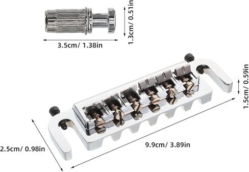 Kisangel Electric Guitar Bridge Tailpiece Tremolo Bridge for Enhanced Tuning Stability Chrome Guitar Parts and Accessories Easy Install Replacement in Saudi Arabia