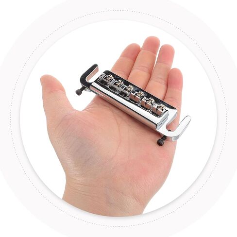 Kisangel Electric Guitar Bridge Tailpiece Tremolo Bridge for Enhanced Tuning Stability Chrome Guitar Parts and Accessories Easy Install Replacement in Saudi Arabia