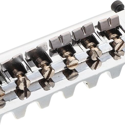 Kisangel Electric Guitar Bridge Tailpiece Tremolo Bridge for Enhanced Tuning Stability Chrome Guitar Parts and Accessories Easy Install Replacement in Saudi Arabia