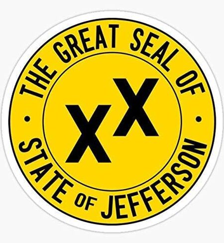 ملصق State of Jefferson - ملصق جرافيك - مقاوم للماء - مقصوص بالقالب مقاوم للبهتان in Saudi Arabia