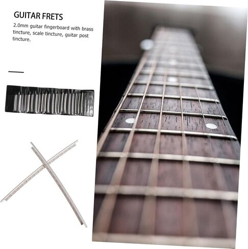 2.0mm Guitar Fret Wires White Copper Fretboard Upgrade Parts for Electric Guitar 10-Piece Set Suitable for Models in Saudi Arabia