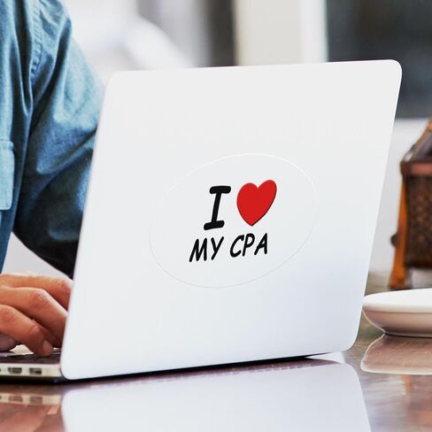 ملصق بيضاوي لمصد السيارة البيضاوي لمحاسب عام معتمد (CPA) من CafePress in Saudi Arabia