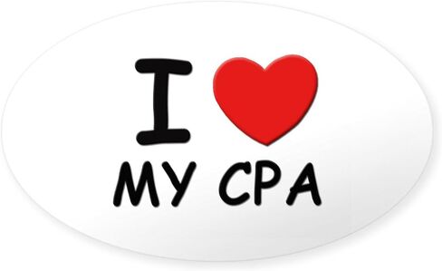 ملصق بيضاوي لمصد السيارة البيضاوي لمحاسب عام معتمد (CPA) من CafePress in Saudi Arabia