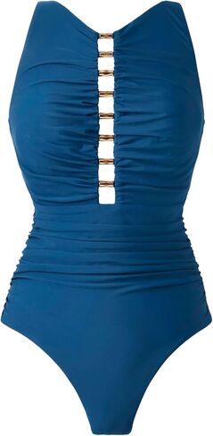 ملابس سباحة نسائية من Miraclesuit Razzle Dazzle Swizzle Underwire برقبة عالية قطعة واحدة in Kuwait