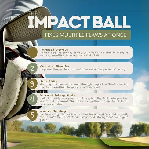 Impact Ball - Golf Swing Trainer Aid - Large & Small Sizes, Make Better Contact, Flush More Shots! in Saudi Arabia