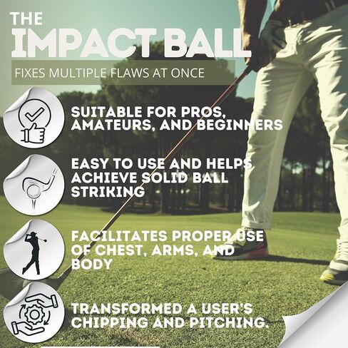 Impact Ball - Golf Swing Trainer Aid - Large & Small Sizes, Make Better Contact, Flush More Shots! in Saudi Arabia