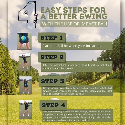Impact Ball - Golf Swing Trainer Aid - Large & Small Sizes, Make Better Contact, Flush More Shots! in Saudi Arabia