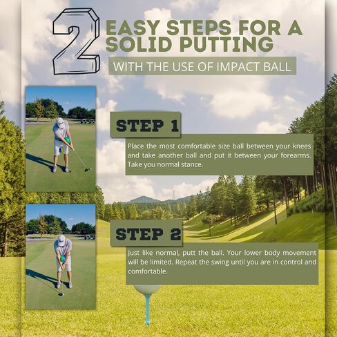 Impact Ball - Golf Swing Trainer Aid - Large & Small Sizes, Make Better Contact, Flush More Shots! in Saudi Arabia