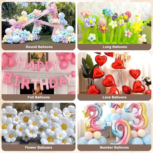 Balloon Pump Electric, Balloon Air Pump for Inflatables, Portable Electric Balloon Pump Blower Machine Dual Nozzle Balloon Inflator Tools for Birthday Decorations in Saudi Arabia