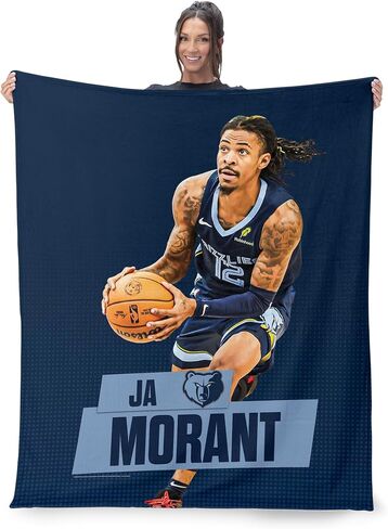 Memphis Grizzlies Ja Morant NBA Silk Touch Throw Blanket 50x60 inches in Saudi Arabia