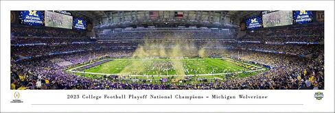 Michigan Wolverines، أبطال CFP الوطنيون لعام 2023 - ملصق غير مؤطر مقاس 40 × 13.5 من Blakeway Panoramas in Saudi Arabia