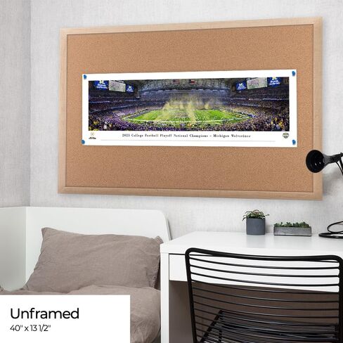 Michigan Wolverines، أبطال CFP الوطنيون لعام 2023 - ملصق غير مؤطر مقاس 40 × 13.5 من Blakeway Panoramas in Saudi Arabia