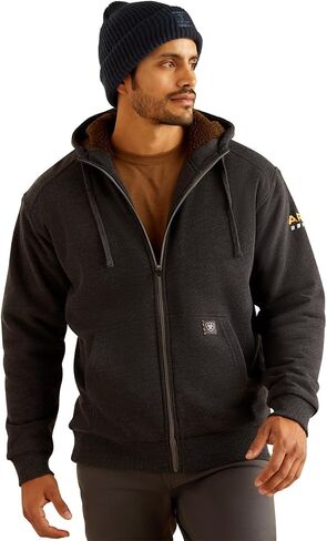 ARIAT Men's Rebar All-Weather Sherpa-Lined Full Zip Hoodie in Saudi Arabia