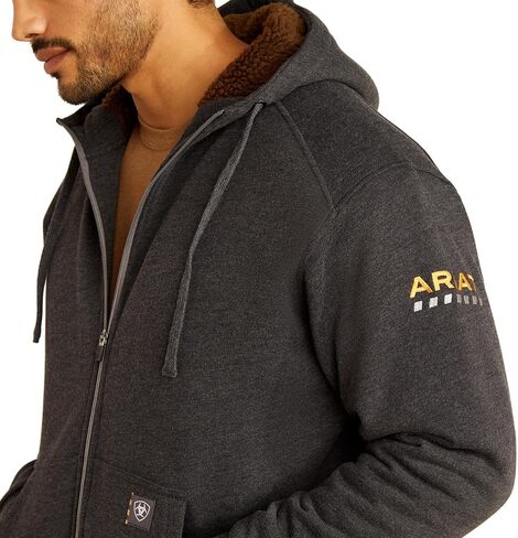 ARIAT Men's Rebar All-Weather Sherpa-Lined Full Zip Hoodie in Saudi Arabia