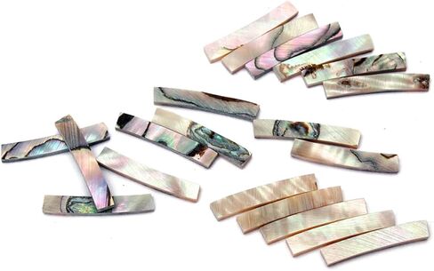 10pcs Abalone Shell Guitar Binding Purfling Strips 18x3x2mm Decorative Inlay for Guitar Ukulele Mandolin Colorful Trim in Saudi Arabia