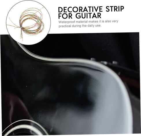 4pcs Guitar Binding Purfling Strip Decorative Plastic Purfling Strip for Acoustic and Ukulele Sturdy Acetate Material Easy to Install Edging Trim in Saudi Arabia