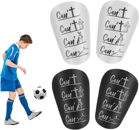2 Pairs Mini Soccer Shin Guards 3 x 2 Inch Miniature Shins Guards Extra Small Shin Pads Soccer Football Shins Pads with Bible Light Comfortable for Adult Teenagers Men Women in Saudi Arabia