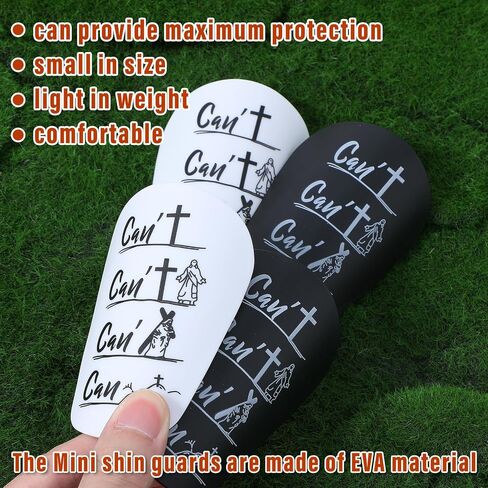 2 Pairs Mini Soccer Shin Guards 3 x 2 Inch Miniature Shins Guards Extra Small Shin Pads Soccer Football Shins Pads with Bible Light Comfortable for Adult Teenagers Men Women in Saudi Arabia