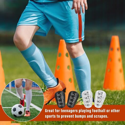 2 Pairs Mini Soccer Shin Guards 3 x 2 Inch Miniature Shins Guards Extra Small Shin Pads Soccer Football Shins Pads with Bible Light Comfortable for Adult Teenagers Men Women in Saudi Arabia