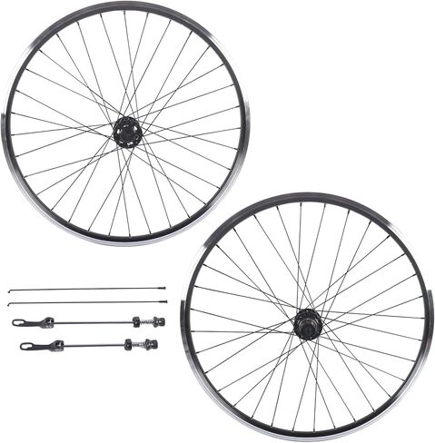 27.5 Inch Mountain Bike Wheelset MTB Bike Rims Set - 32H High Strength Alloy Bicycle Wheels Disc Brake Black Hubs for 7-12 Speed Cassette in Saudi Arabia
