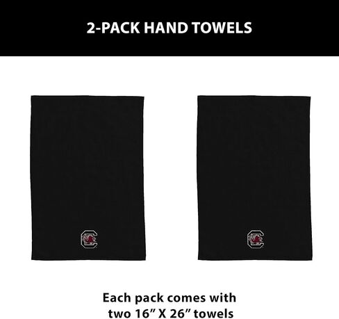 NORTHWEST South Carolina Gamecocks NCAA Team Logo Hand Towel 2 Pack 16 × 26 بوصة in Saudi Arabia