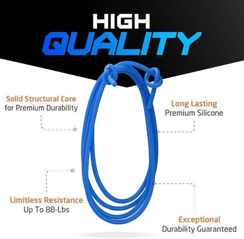 Resistance Bands - 16 Feet Long - 88 lbs Resistance - Strength Training Bands - Elastic Workout Bands - Wrestling Resistance Bands - Fitness & Home Workout Equipment - Resistance Training in Saudi Arabia