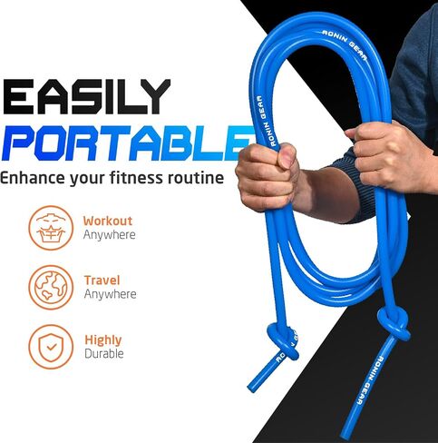 Resistance Bands - 16 Feet Long - 88 lbs Resistance - Strength Training Bands - Elastic Workout Bands - Wrestling Resistance Bands - Fitness & Home Workout Equipment - Resistance Training in Saudi Arabia