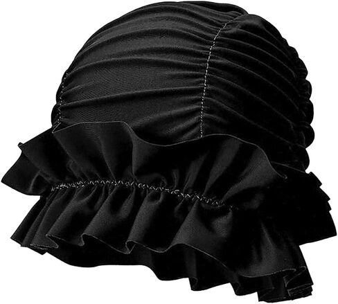 Fabric Swimming Cap Non-Waterproof Nylon Swim Cap Pleated Bathing Hat for Long/Short Hair Elastic Swim Hat for Girl Women in Saudi Arabia