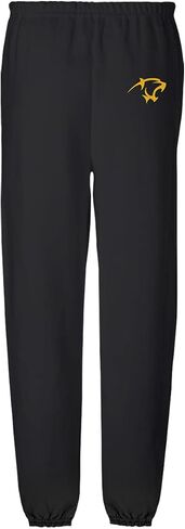 LOGOVISION Mens Jogger Sweatpants Collegiate School Logo Black Collection in Saudi Arabia