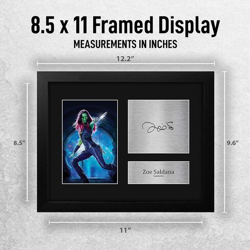 HWC Trading Zoe Saldana Guardians of the Galaxy Gamora Framed Gifts Printed Signed Autograph Picture for Movie Memorabilia Fans - US Letter Size in Saudi Arabia