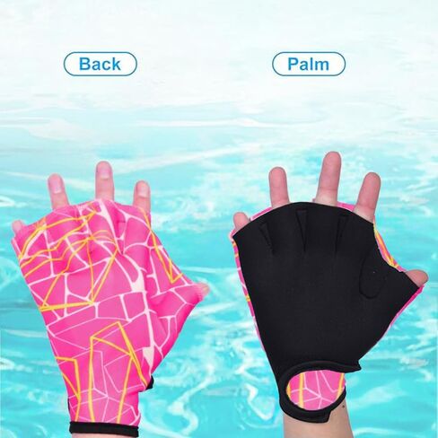 Webbed Swim Gloves, Swimming Resistance Gloves Water Resistance Training Accessories for Swimming and Diving - Red in Saudi Arabia
