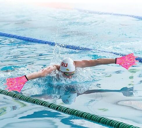 Webbed Swim Gloves, Swimming Resistance Gloves Water Resistance Training Accessories for Swimming and Diving - Red in Saudi Arabia