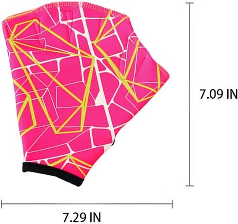 Webbed Swim Gloves, Swimming Resistance Gloves Water Resistance Training Accessories for Swimming and Diving - Red in Saudi Arabia