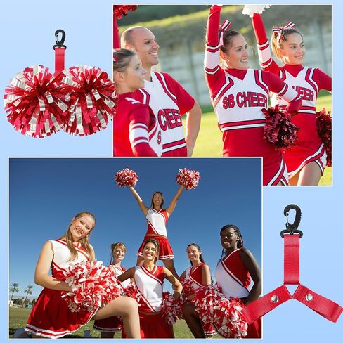 Soulchen Pom Pom Holder Hanger with Snap Button for Backpack Cheerleader Team Tags Cheer Bag Strap Gift Accessories for Girls in Saudi Arabia