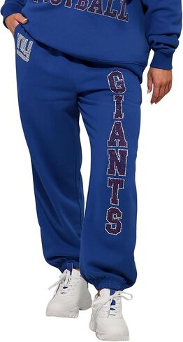 FOCO Women's NFL Team Logo Wordmark Rhinestone Sweatpants in Saudi Arabia