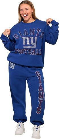 FOCO Women's NFL Team Logo Wordmark Rhinestone Sweatpants in Saudi Arabia