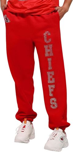 FOCO Women's NFL Team Logo Wordmark Rhinestone Sweatpants in Saudi Arabia