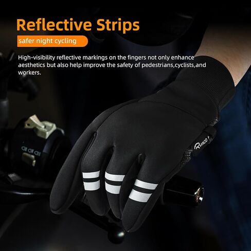 Ryaco Winter Thermal Cycling Gloves for Men&Women, Cold Weather Insulated Warm Gloves Waterproof Touchscreen for Skiing, Running, Riding, Driving in Saudi Arabia