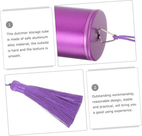 Dulcimer Storage Tube Large Capacity Aluminum Alloy Yangqin Accessory Case Bright Color Compatible Dulcimer Supplies and Parts in Saudi Arabia