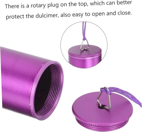 Dulcimer Storage Tube Large Capacity Aluminum Alloy Yangqin Accessory Case Bright Color Compatible Dulcimer Supplies and Parts in Saudi Arabia