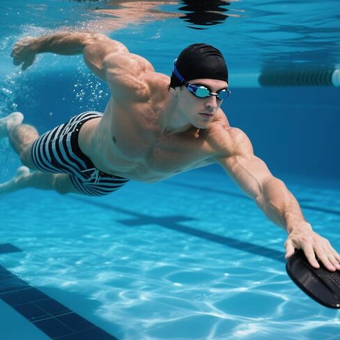 Large Silicone Swim Cap – Waterproof & Ear-Protecting Swimming Hat for Adults, Black in Saudi Arabia