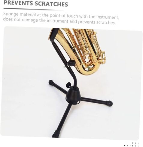 حامل حامل ساكسفون ألتو من كيسانجل، حامل ساكسفون أسود قابل للفصل للتخزين المنزلي والفصول الدراسية الموسيقية، هدية حامل عملي متين in Kuwait