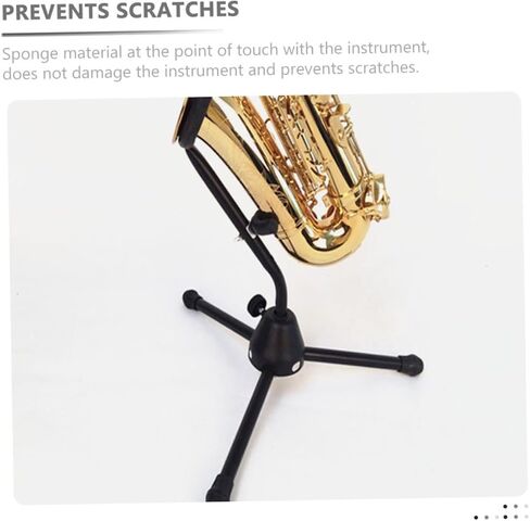حامل حامل الساكسفون ibasenice Alto Saxophone مع غطاء إسفنجي واقٍ ومتين وخفيف الوزن حامل حامل الساكسفون لغرف الموسيقى المنزلية واستخدام الأداء in Saudi Arabia