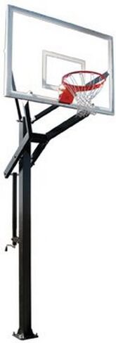 First Team Powerhouse 560 Steel-Glass In Ground Adjustable Basketball System44; Orange in Saudi Arabia
