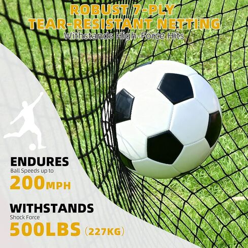 12x9/16x10/20x10ft Barricade Backstop Net, Ball Sports Barrier Netting, Protection Screen for Baseball Softball Lacrosse Soccer Hockey Training for Backyard with Carry Bag in Kuwait