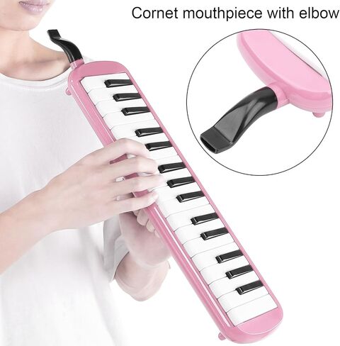 Tyenaza IRIN Melodica 32 آلة موسيقية الرياح الرئيسية، للطلاب والمبتدئين والفنانين المحترفين وجميع أنواع محبي الموسيقى (أحمر) in Saudi Arabia