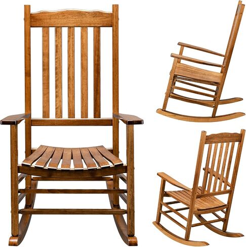 Nursery Rocking Chair Accent Chair Recliner Rocker Rocking Accent Chair with High Backrest Armchair Comfy Side Chair for Living Room Bedroom, Compact Nursing Chairs, Outdoor Porch Rocker Chair in Saudi Arabia