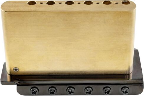 Musiclily Ultra 52.5 مم (2-1/16 بوصة) جسر ST Tremolo قياسي بـ 6 براغي مع سروج فولاذية منحنية عتيقة 42 مم ذراع دفع من النحاس الصلب للجيتار الكهربائي على طراز Strat، كروم in Saudi Arabia